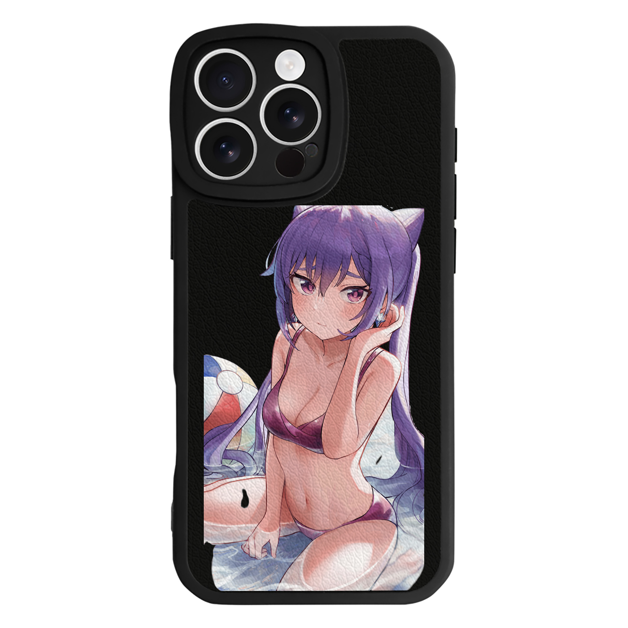 げんし神 刻晴 こくせい genshin Kokusei 【iPhone 16シリーズ対応】シリコンスマホケース（レザー調） 材質：シリコン
